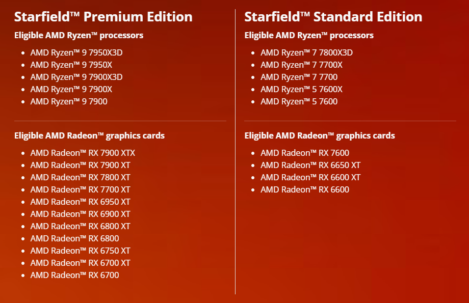 AMD Starfield Premium Edition Bundle Now Available With Radeon RX 7800 XT &  RX 7700 XT GPUs